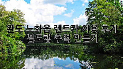 완도 노화읍 렌트카 이용 후기: 넙도행 추억 만들기